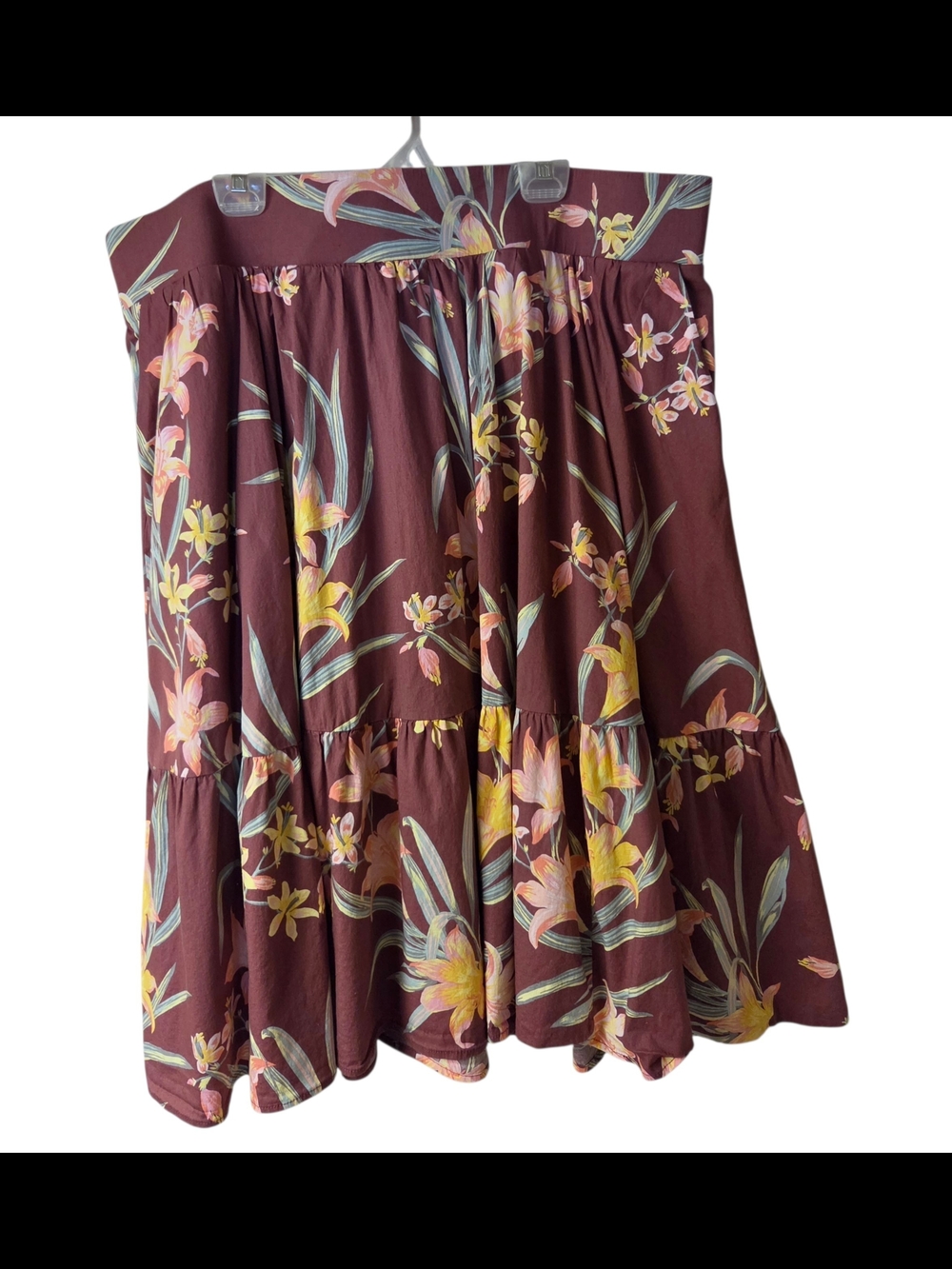 Torrid Size 3(X) Tropical Midi Poplin Skirt